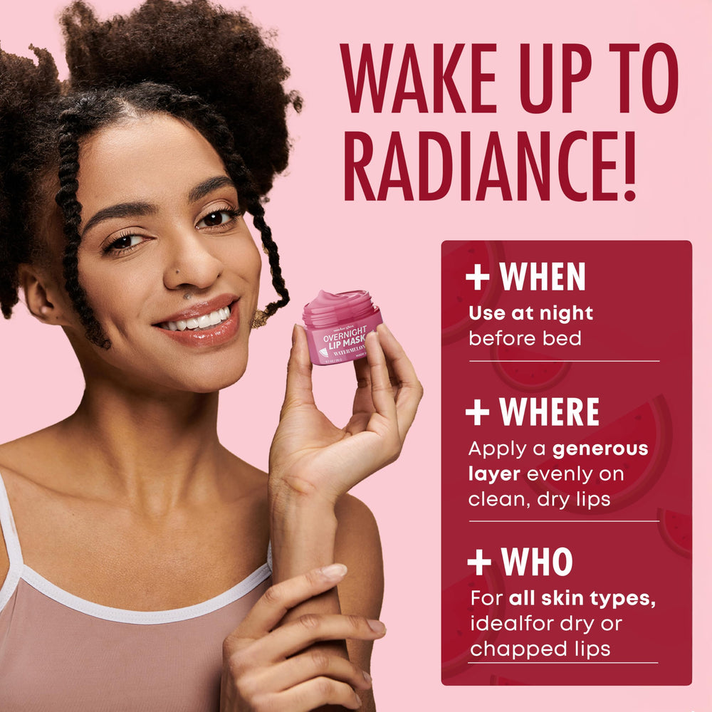 Sundae Glow lip mask ingredients watermelon and shea deliver antioxidant support and nourishment