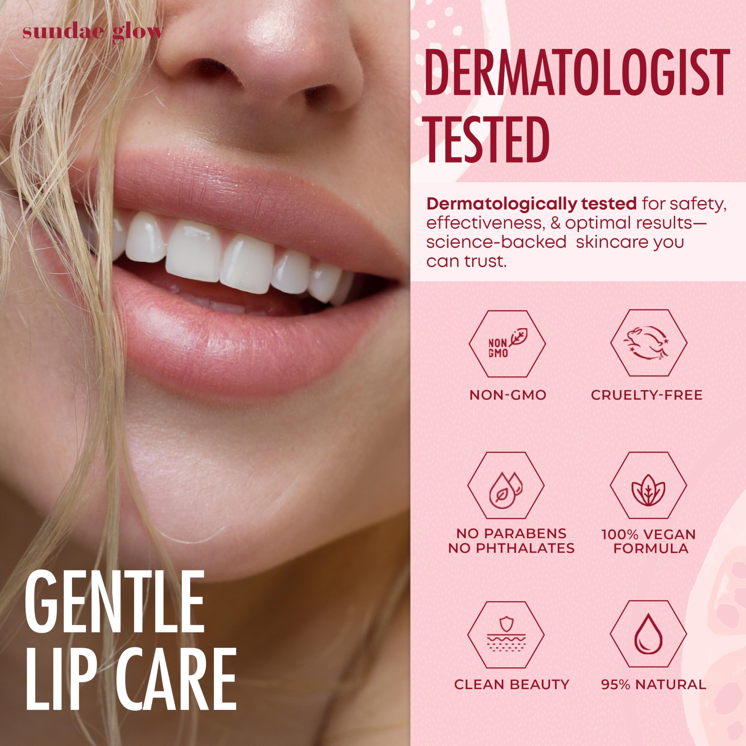 Sundae Glow lip mask vegan and cruelty-free guarantee appealing ethical choice