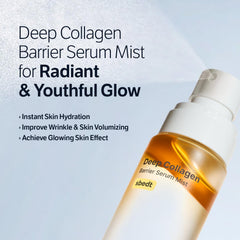 SUNGBOON EDITOR Deep Collagen Barrier Serum Mist applied on the face for absorption