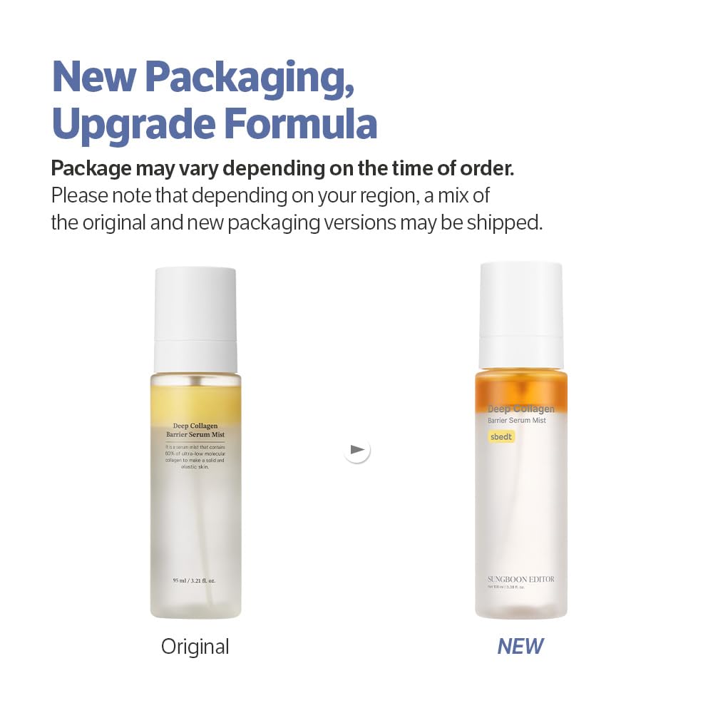 SUNGBOON EDITOR Deep Collagen Barrier Serum Mist pump for easy application