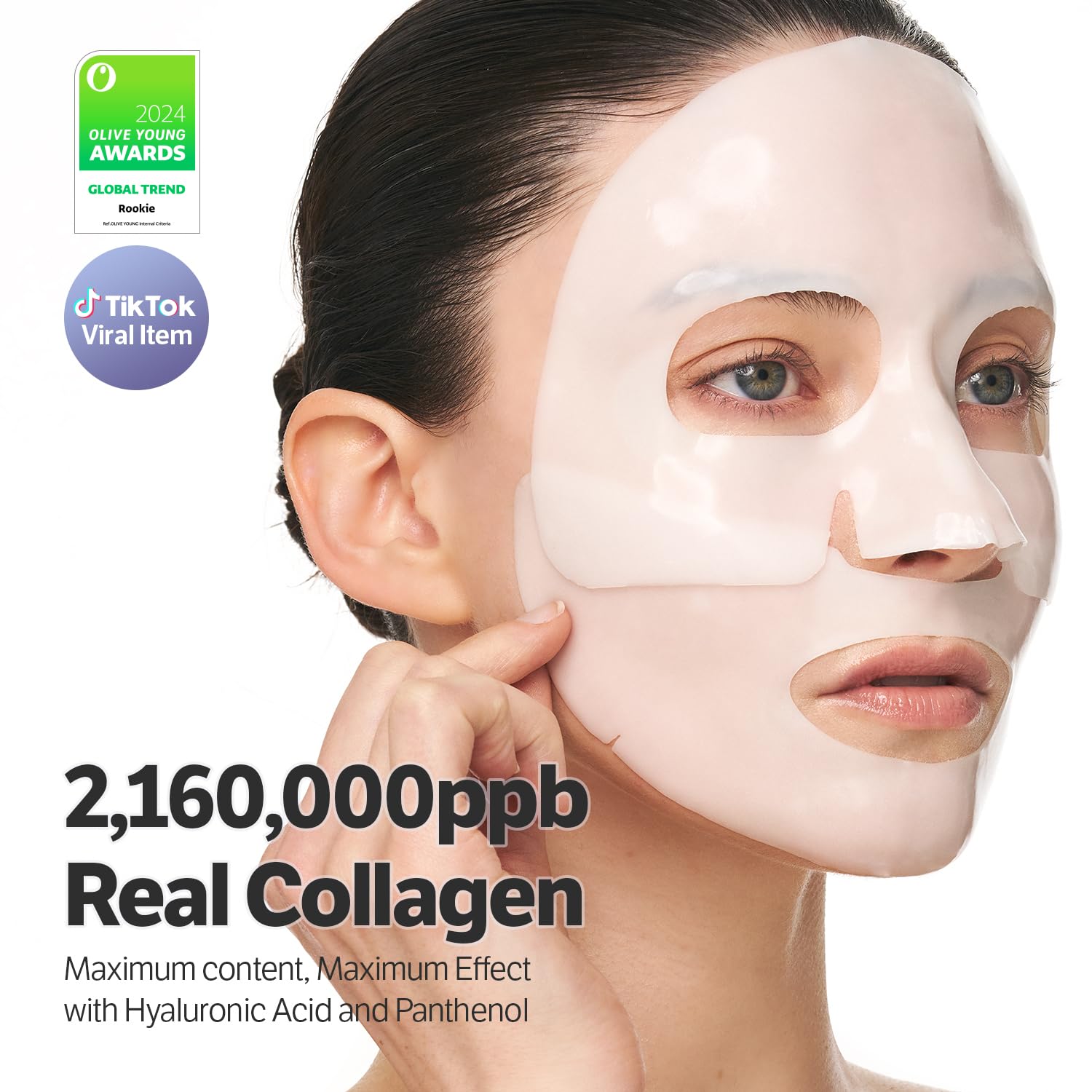 Applying SUNGBoon Editor mask on skin demonstrates instant hydration and nourishment.