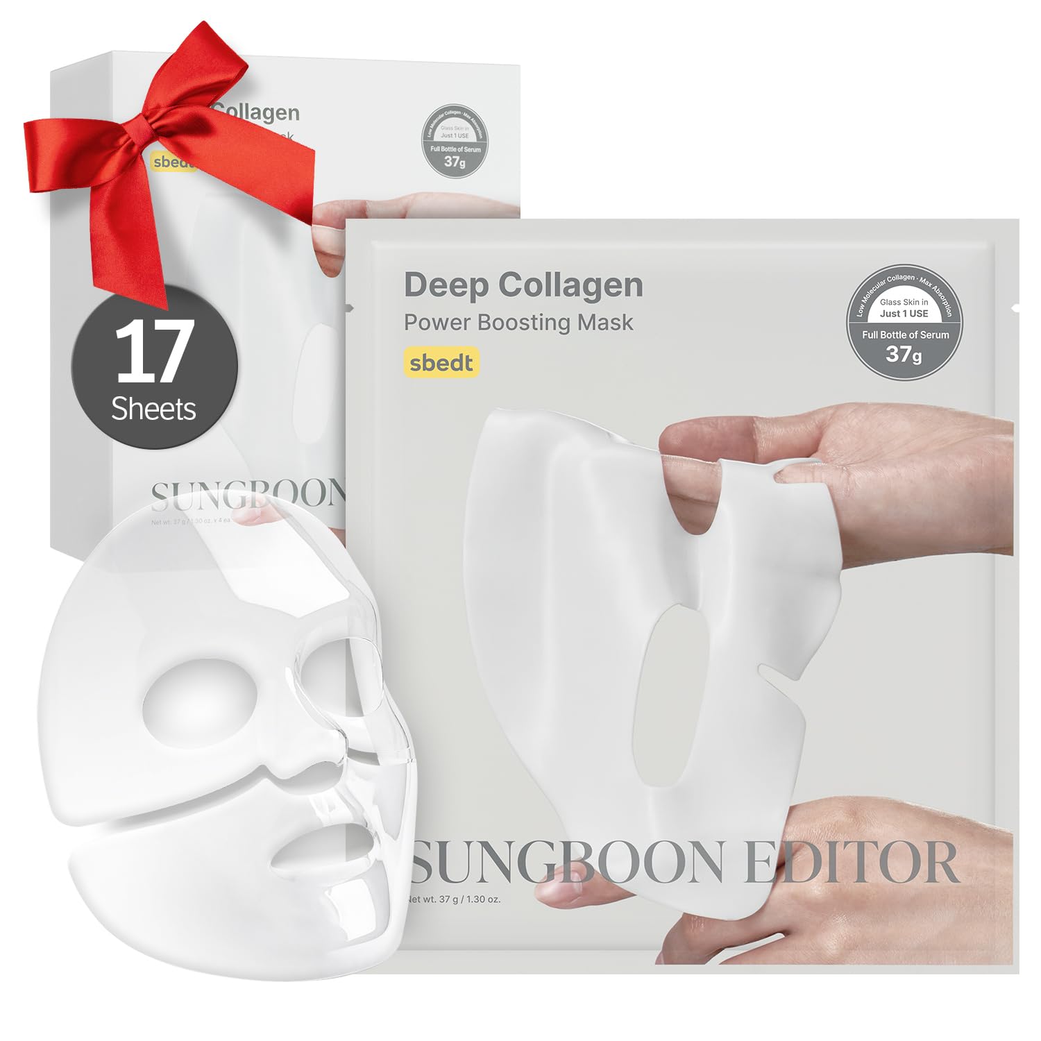 SUNGBOON EDITOR Deep Collagen Overnight Mask packaging signals premium hydration for nightly routines.