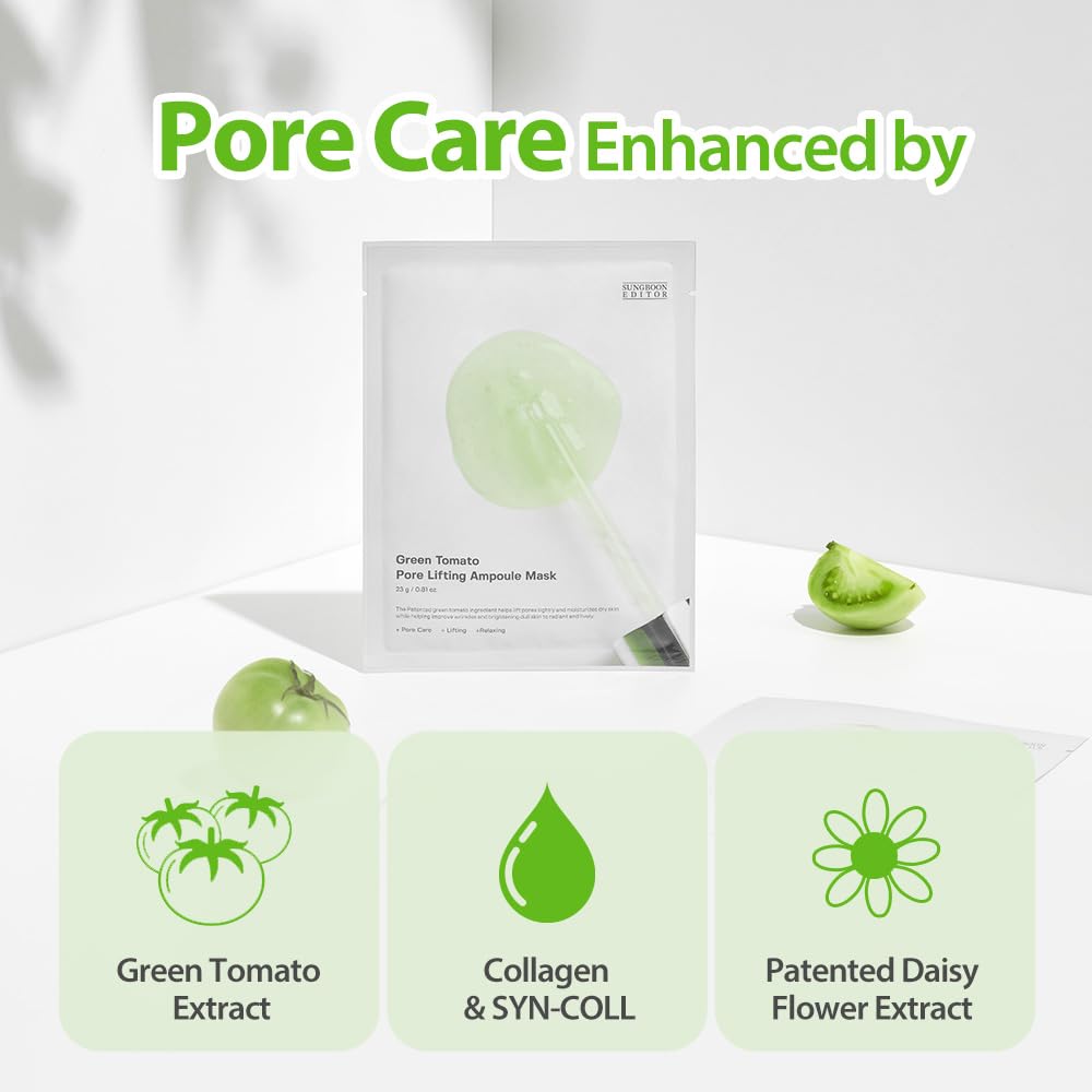 SUNGBOON EDITOR Green Tomato Hydrolyzed Collagen ingredient emphasizes elasticity support