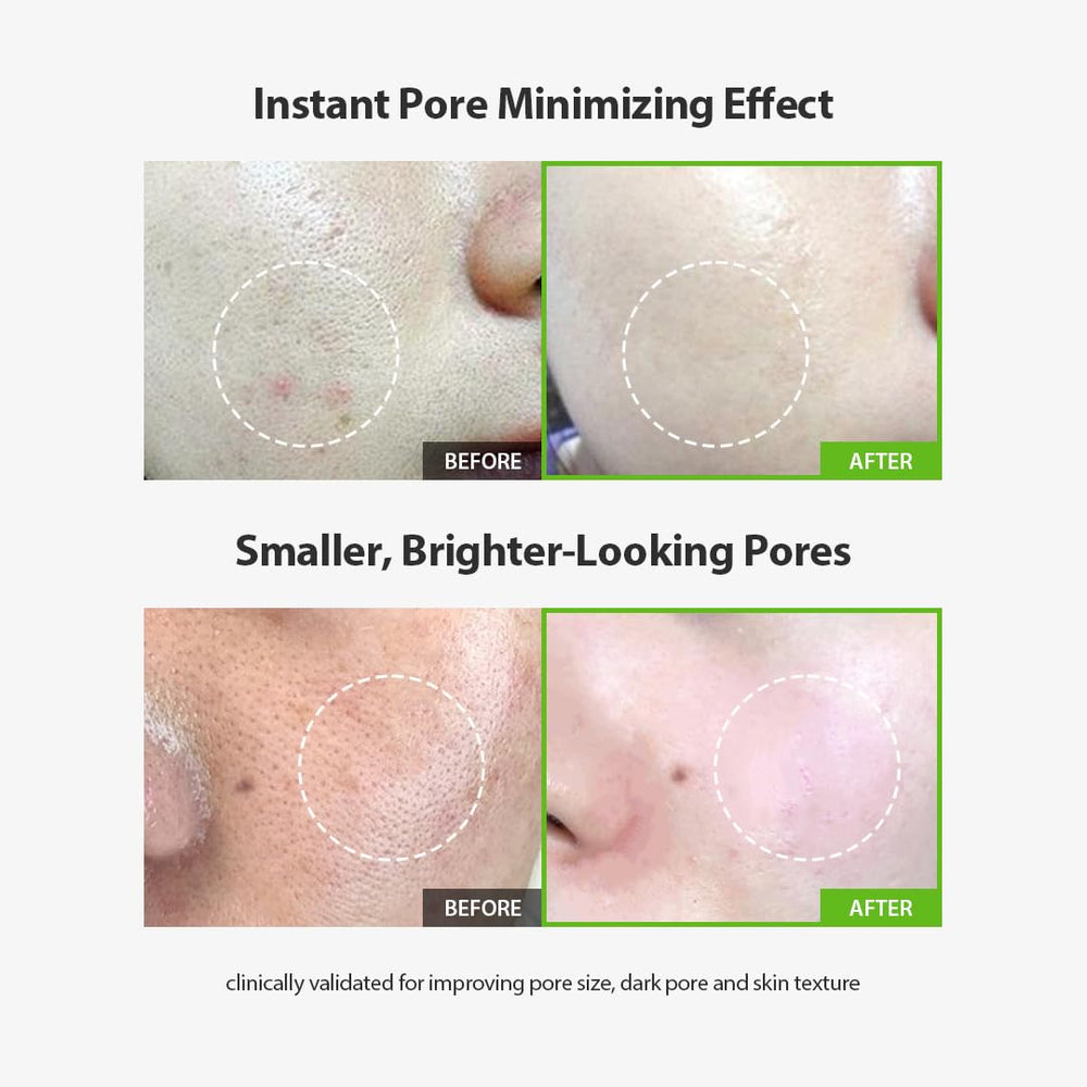 SUNGBOON EDITOR pore-tightening serum dropper emphasizes instant firming potential.