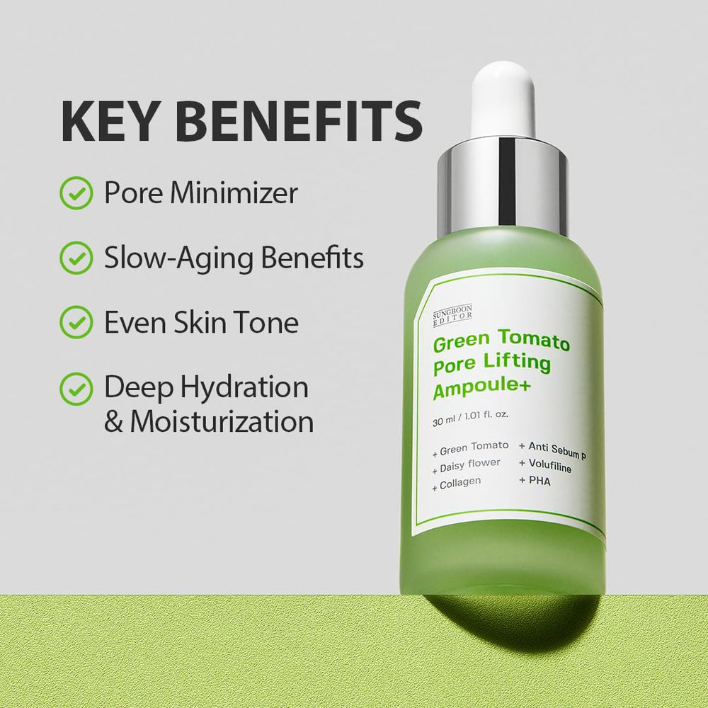 SUNGBOON EDITOR sensitive skin-friendly finish suggests gentle care without irritation.