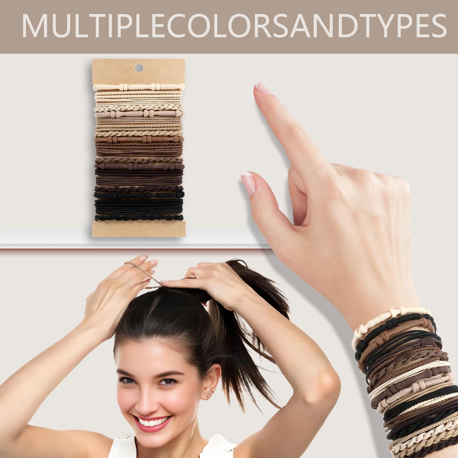 Suniya multi-color hair ties to match any outfit