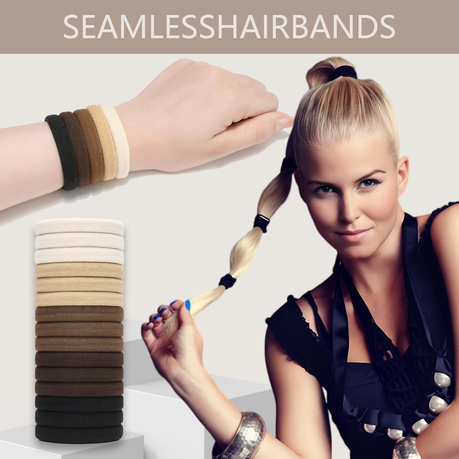 Suniya no-damage hair ties with seamless design preventing snagging