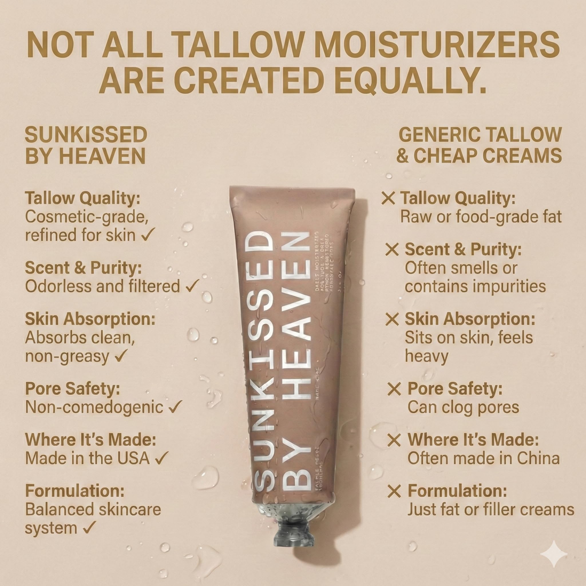Texture creme-visage du baume Sunkissed By Heaven, absorption rapide.