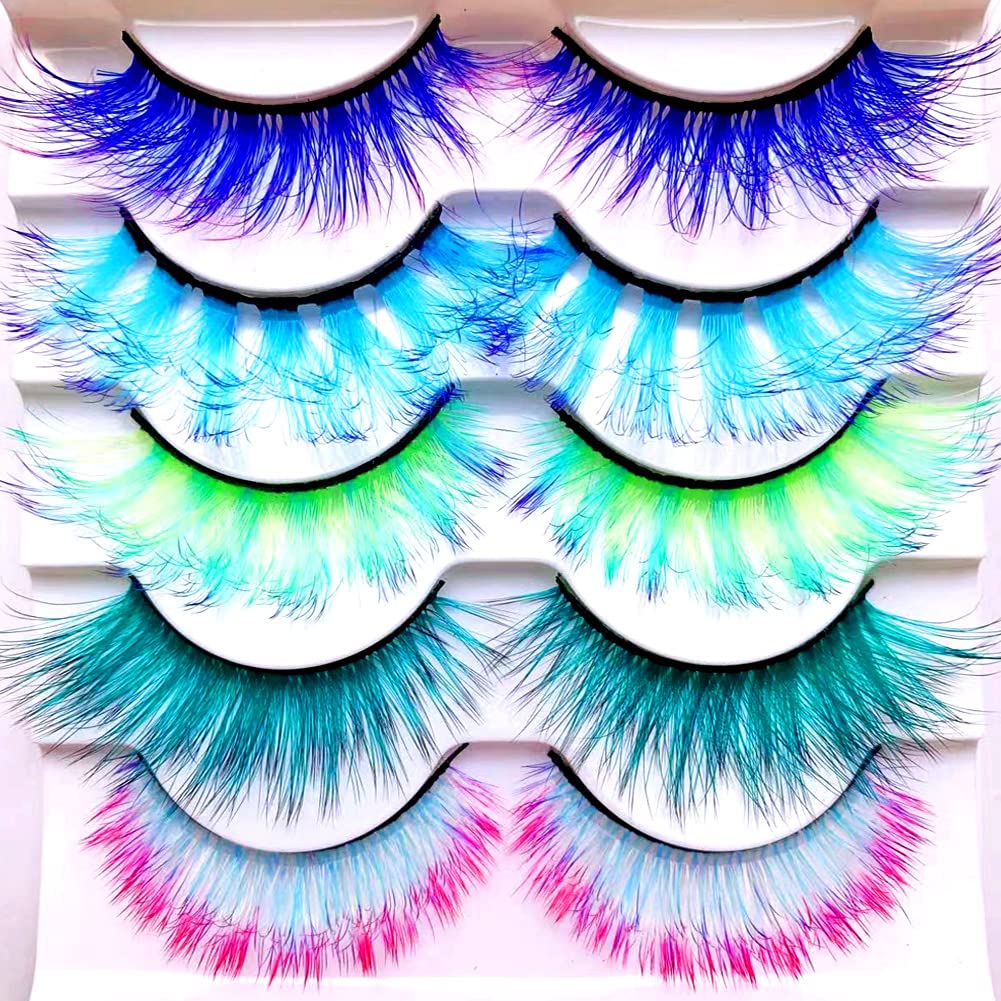 Sunniess Ombre Lashes with full fluff for dramatic Halloween looks