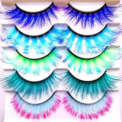 Sunniess Ombre Lashes with full fluff for dramatic Halloween looks
