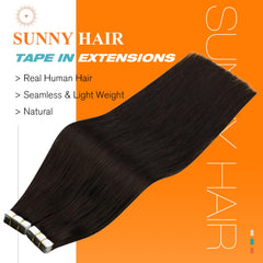Sunny Hair invisible adhesive close-up demonstrating discreet attachment