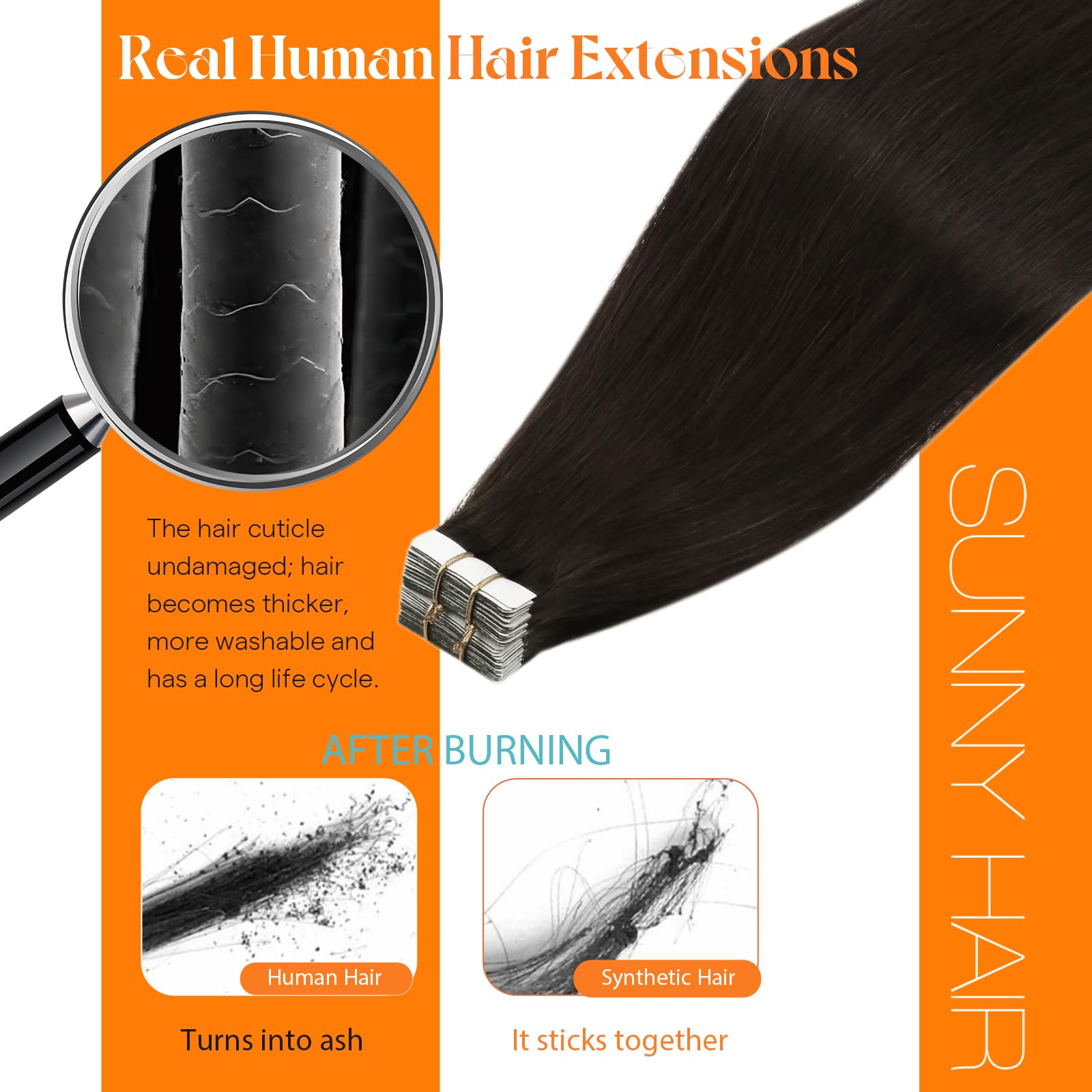 Sunny Hair ponytail with extensions blended invisibly