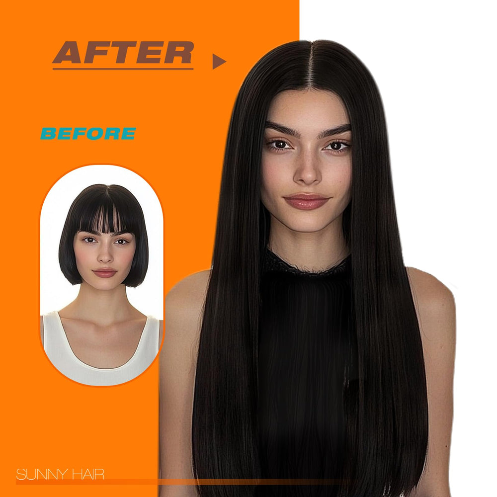 Sunny Hair styling with straightened or curled extensions for versatility