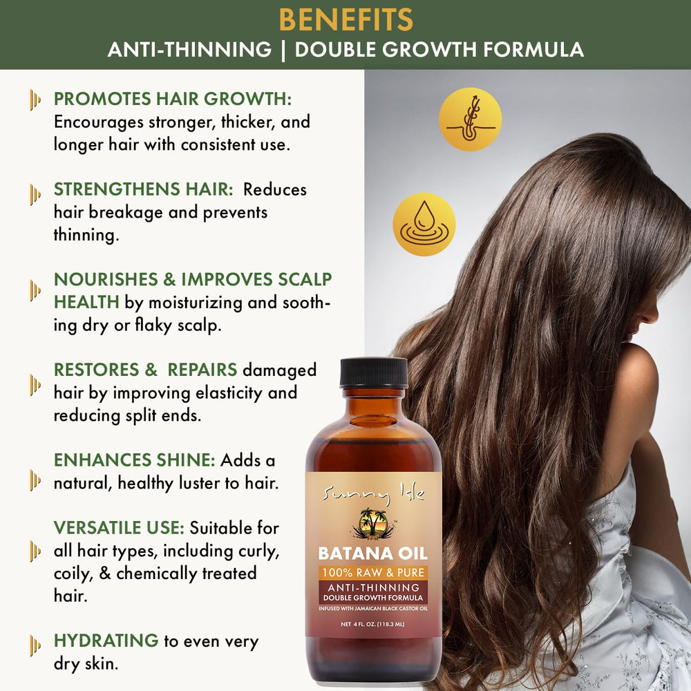 Sunny Isle Batana Oil scalp application detail nourishing roots.