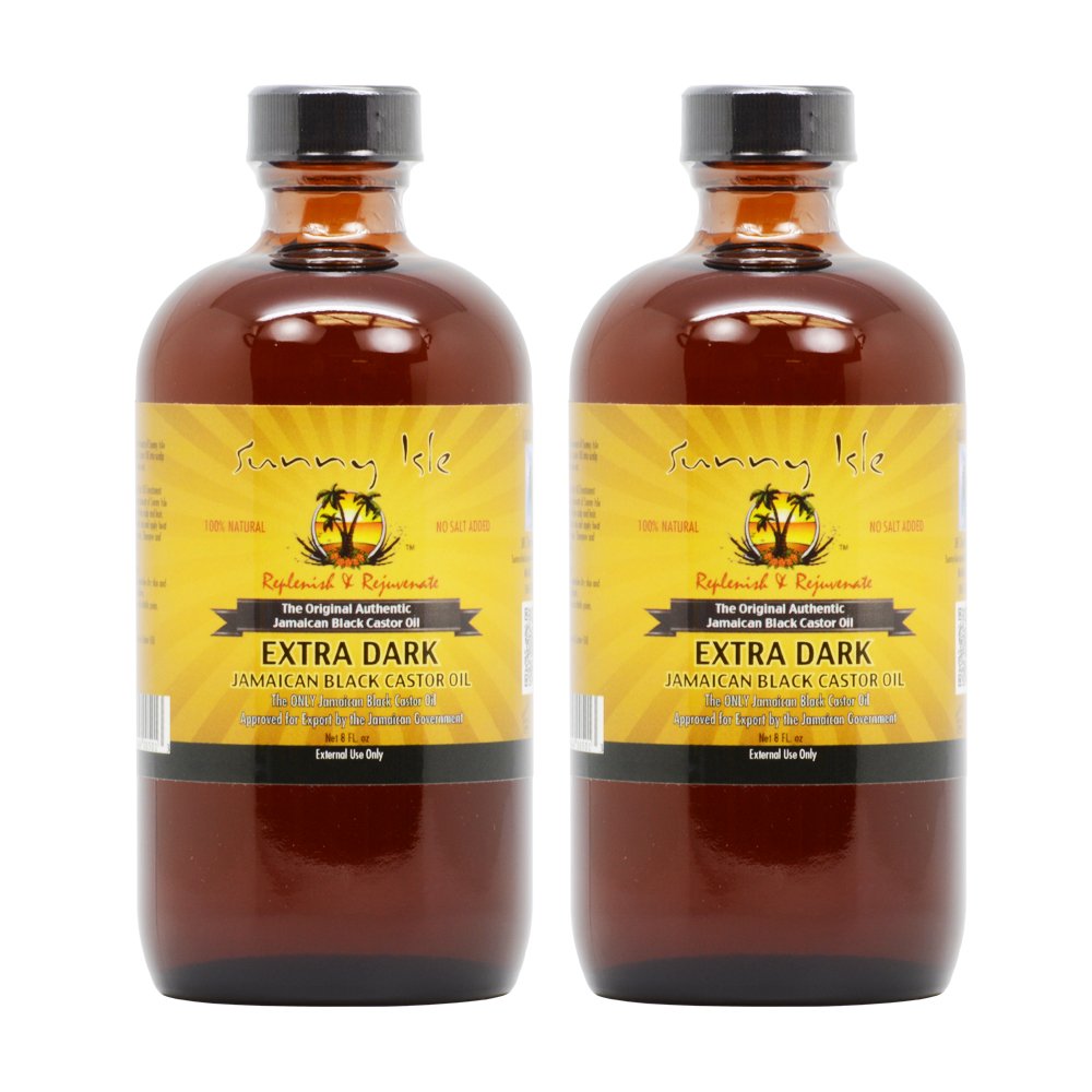 Sunny Isle Jamaican Black Castor Oil Extra Dark bottle with applicator for scalp nourishment and easy application
