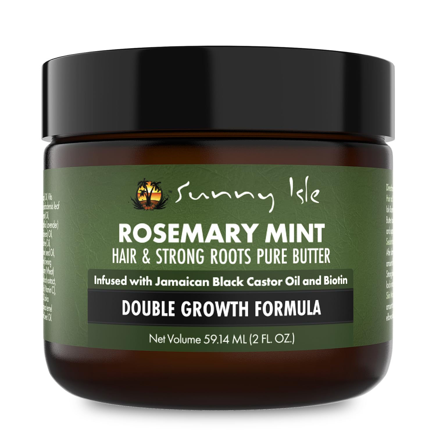 Sunny Isle Rosemary Mint Butter bottle pour for daily scalp care with fresh scent