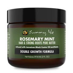 Sunny Isle Rosemary Mint Butter bottle pour for daily scalp care with fresh scent