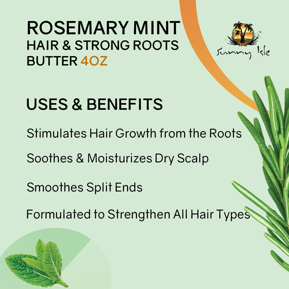 Sunny Isle Rosemary Mint Butter swatch texture ready for scalp application