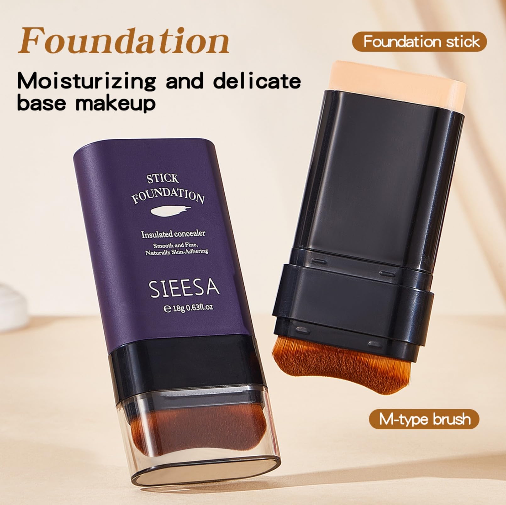 Sunohyesla detachable brush delivers smooth, even makeup application.