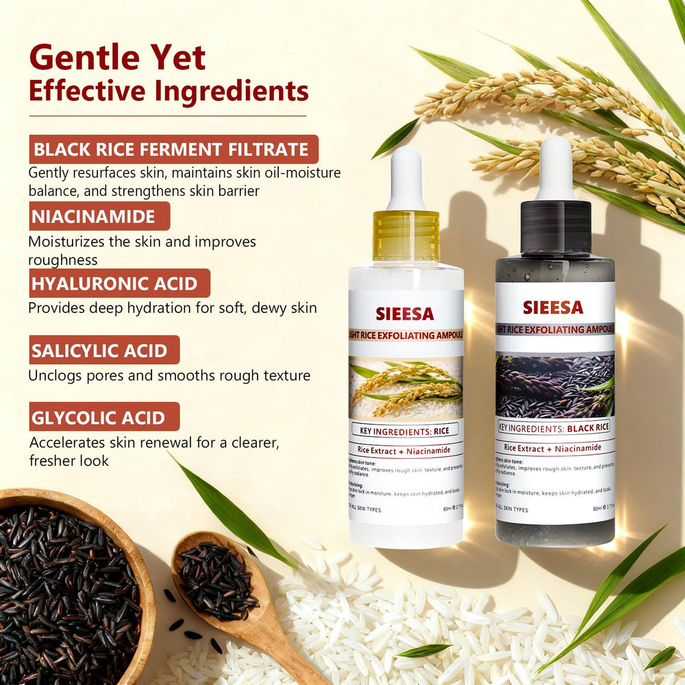 Sunohyesla Rice Peel Shot duo on display with easy pump for daily use
