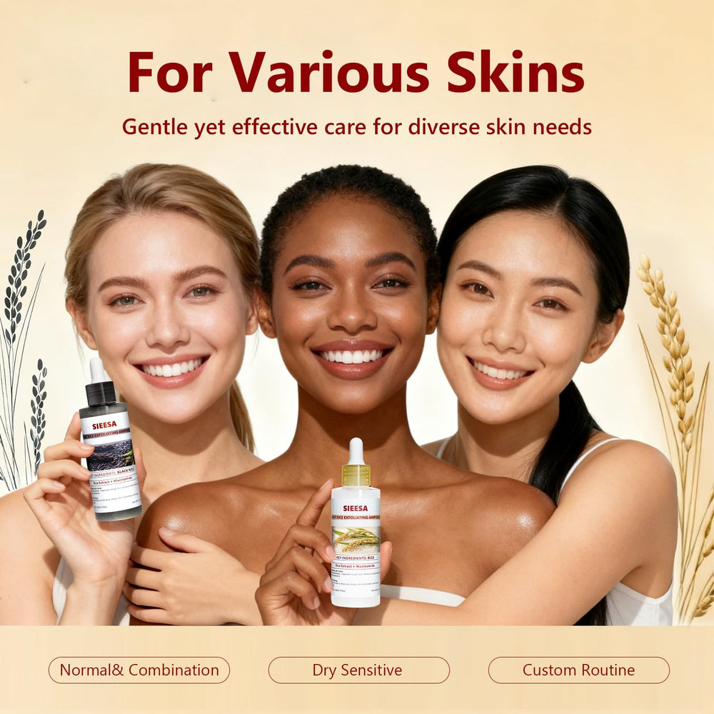Sunohyesla Rice Peel Shot exfoliation process demonstrated by gentle massage