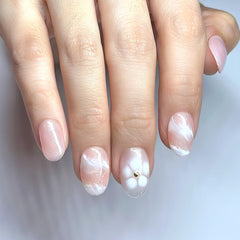 SUNRUBY Rose Luminesse white floral design close-up, perfect for wedding or date night looks