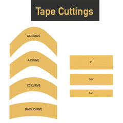 Sunshine Tape 1522 CC-curve tape strip side view for secure wear.