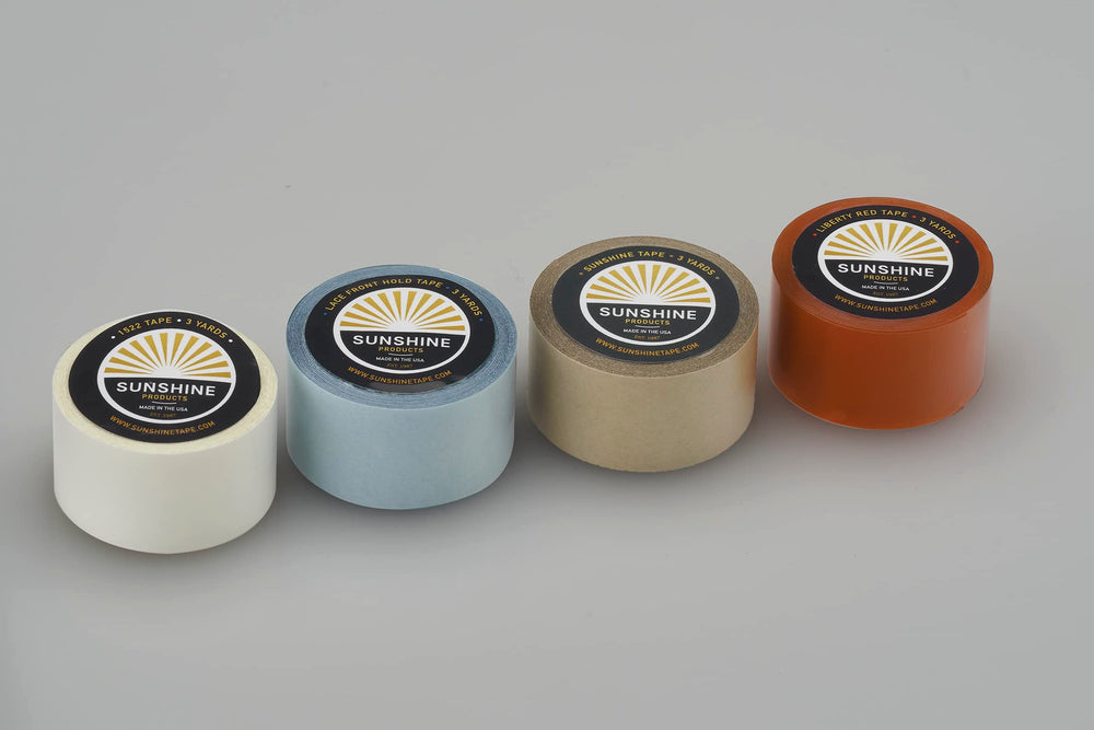 Sunshine Tape 1522 wig tape lace-base application ensures secure daily wear on lace bases.