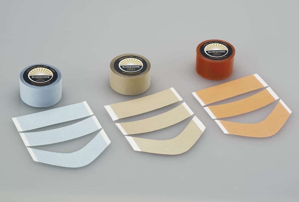 Sunshine Tape 1522 wig tape skin-base adhesion promotes gentle sticking on skin bases.