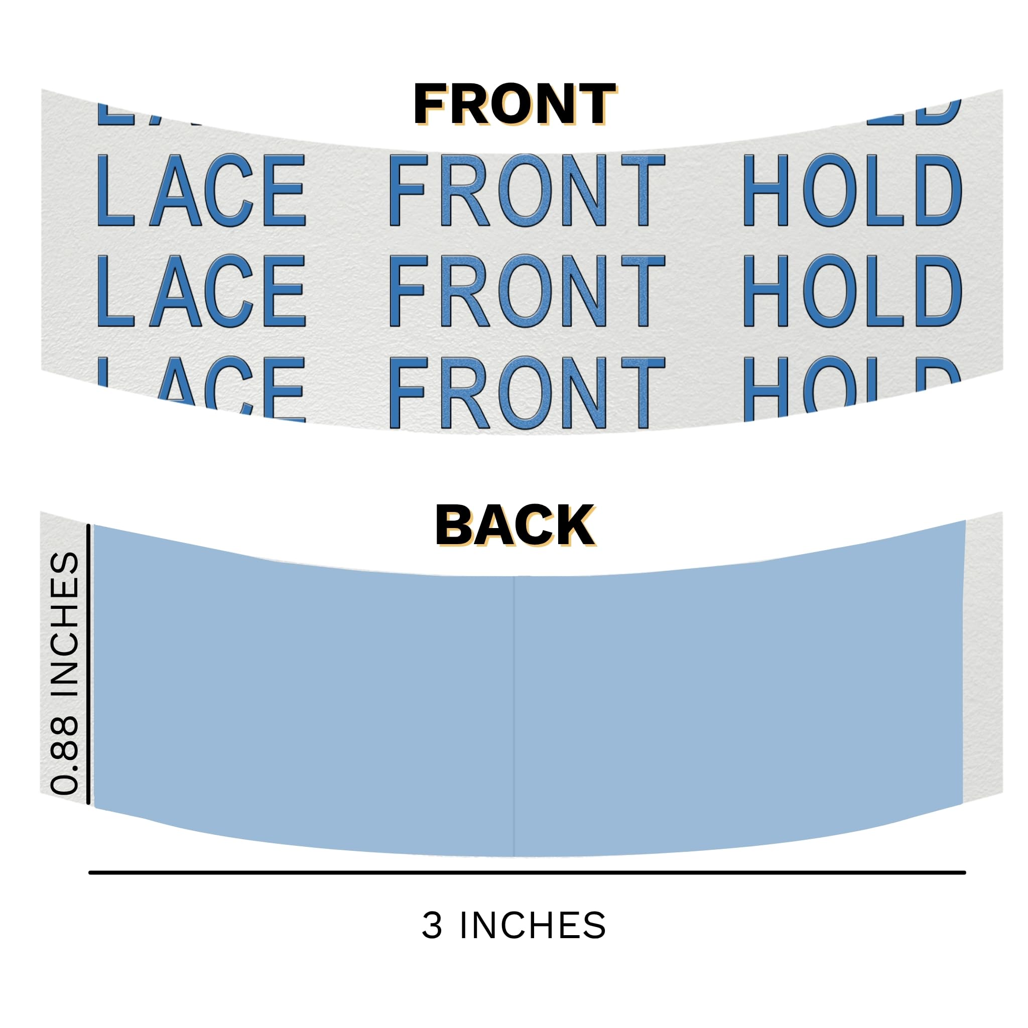Sunshine Tape back-curve contour tape designed for curved edges of toupees