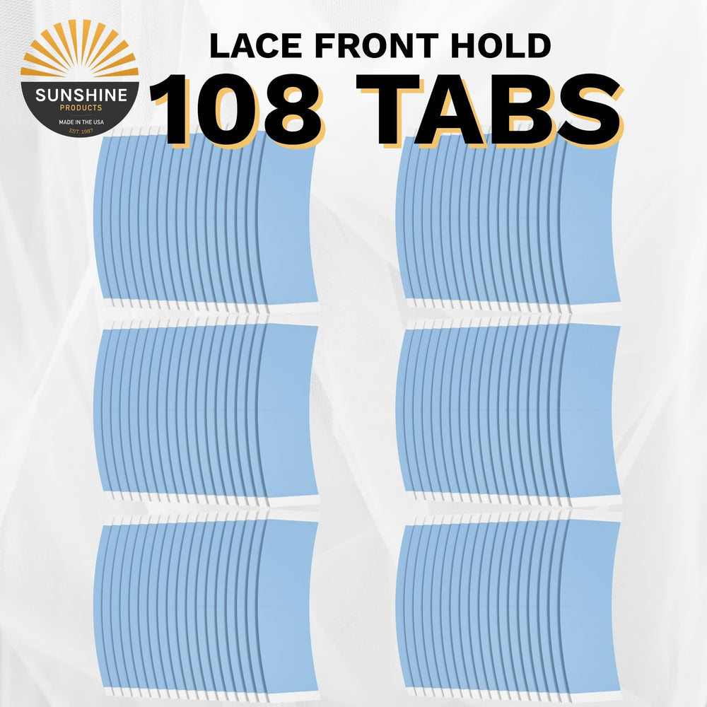 Sunshine Tape waterproof hold wig tape in use around a lace front