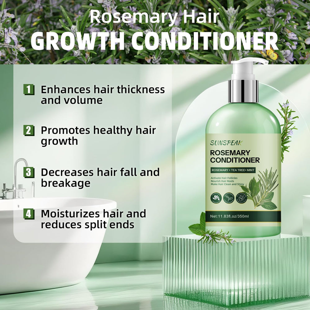 Sunspeak Rosemary Conditioner with fresh mint aroma for a cooling rinse