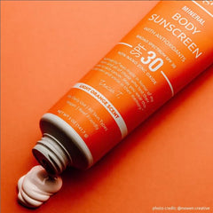 Suntegrity mineral sunscreen body with transparent finish blends naturally