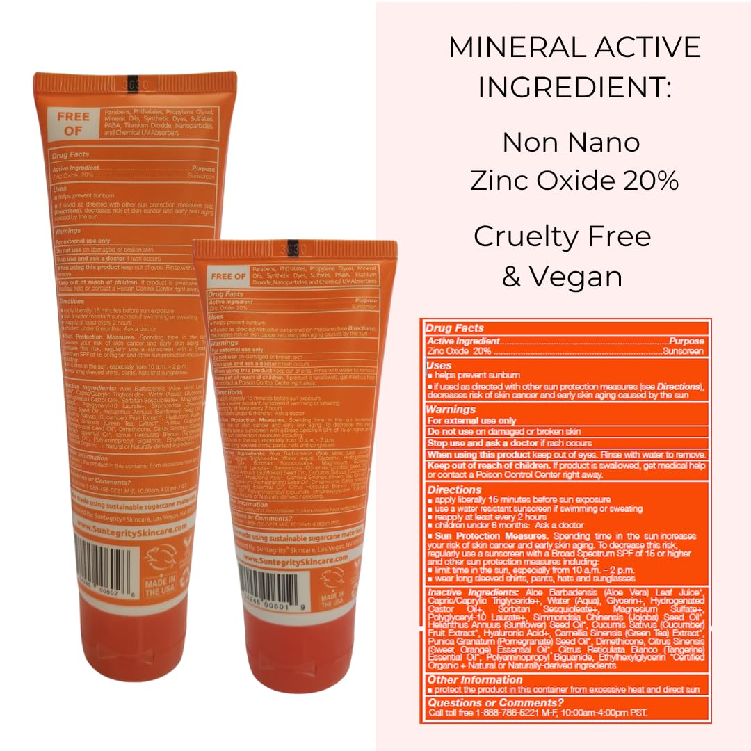 Suntegrity formula free from parabens, phthalates, and mineral oil