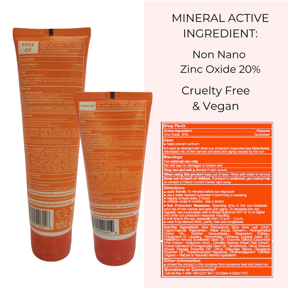 Suntegrity formula free from parabens, phthalates, and mineral oil