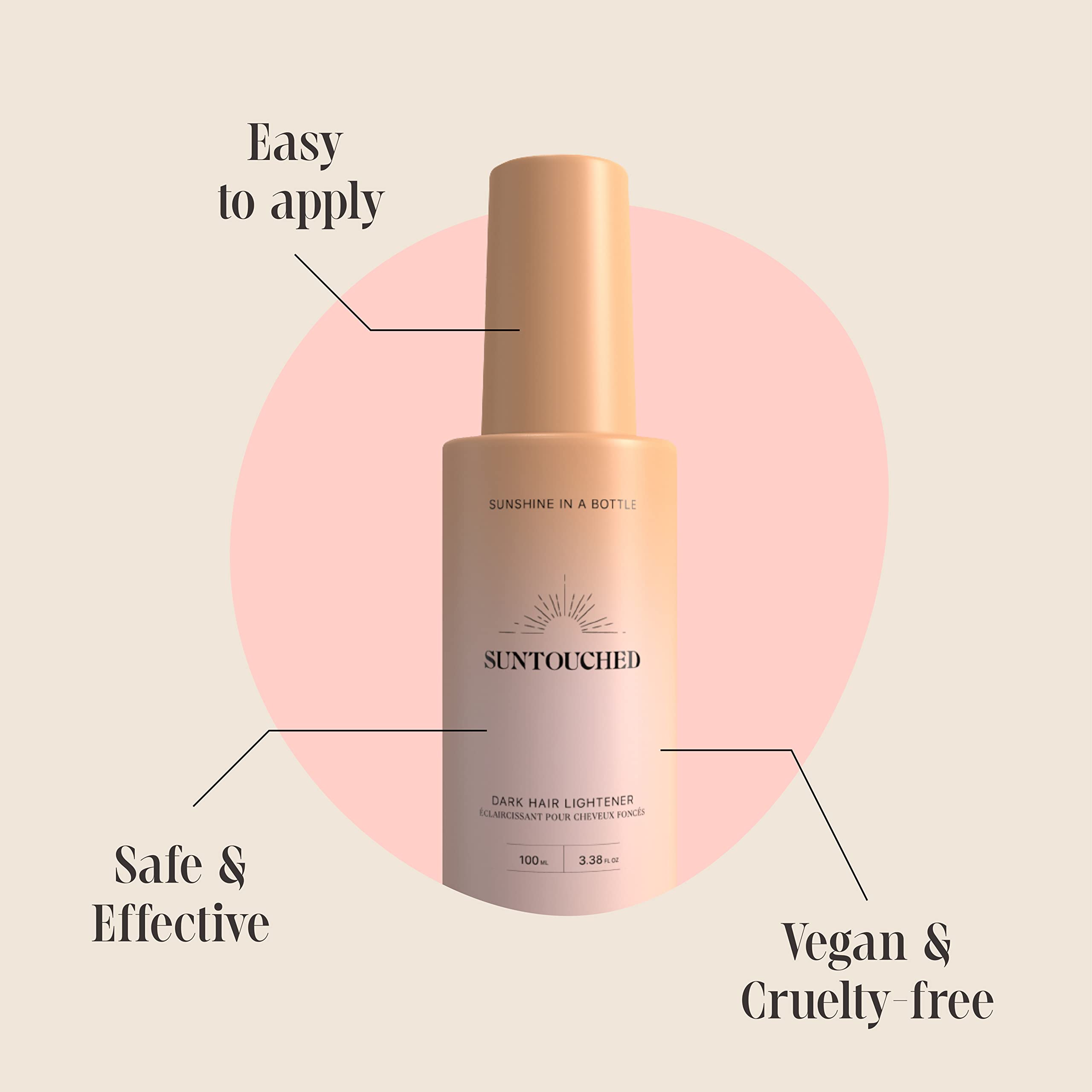 Suntouched Sun Hair Lightener activated by sun to show gradual lift.
