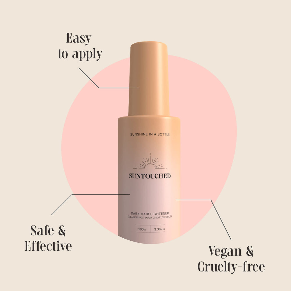 Suntouched Sun Hair Lightener activated by sun to show gradual lift.
