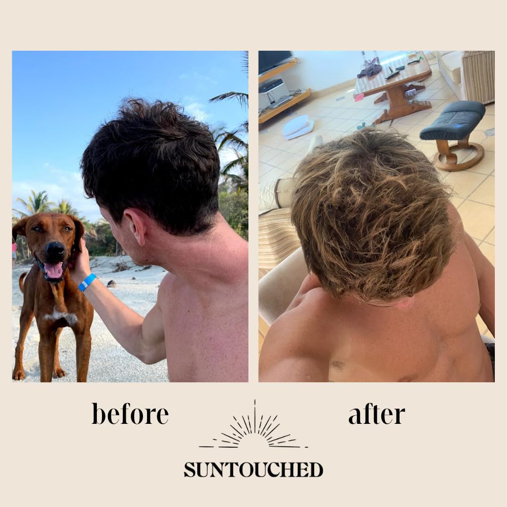 Suntouched formula with chamomile and citrus visible as botanical ingredients.