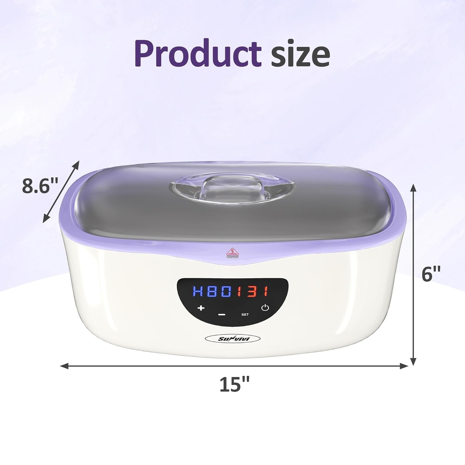 Sunvivi large capacity 4000ml paraffin wax bath ready for extended sessions