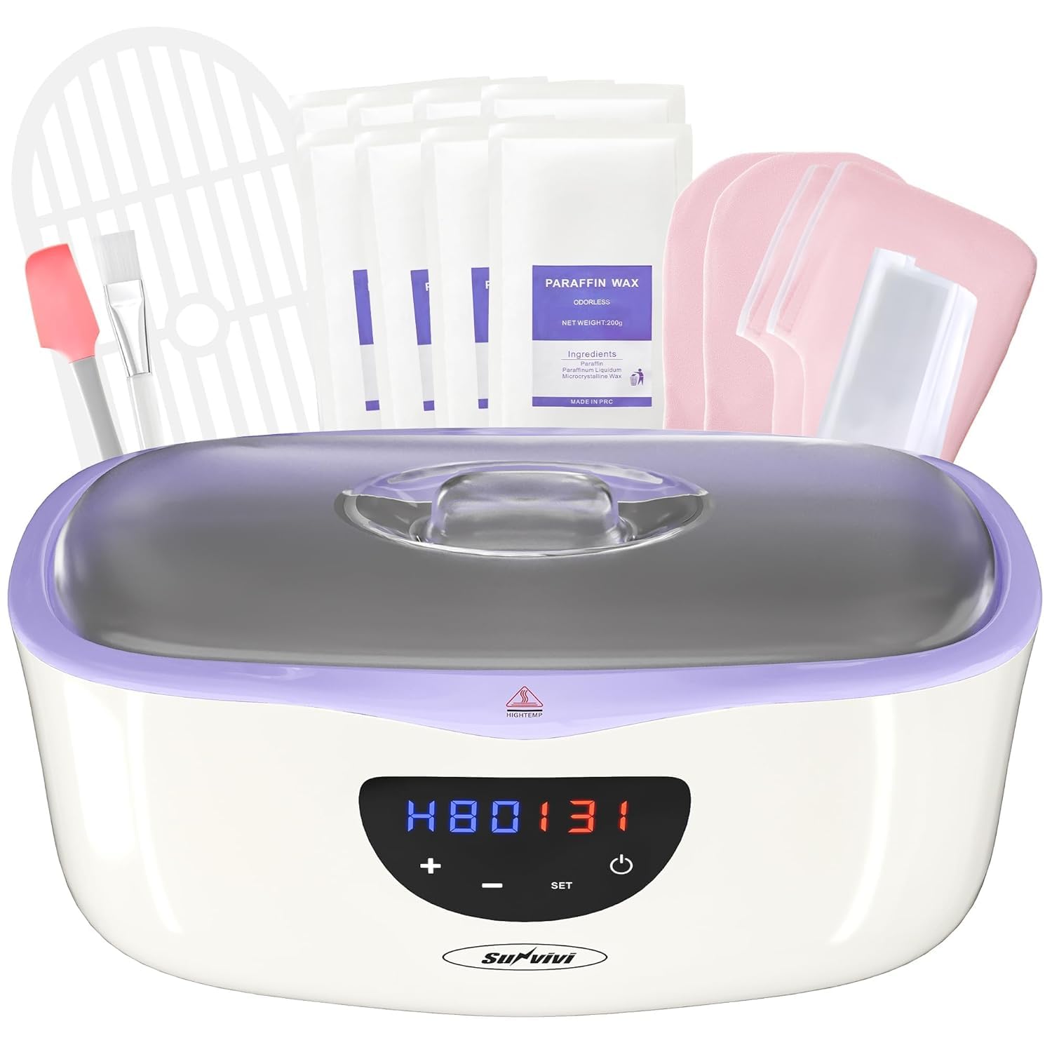 Sunvivi paraffin wax machine front view for at-home spa sessions