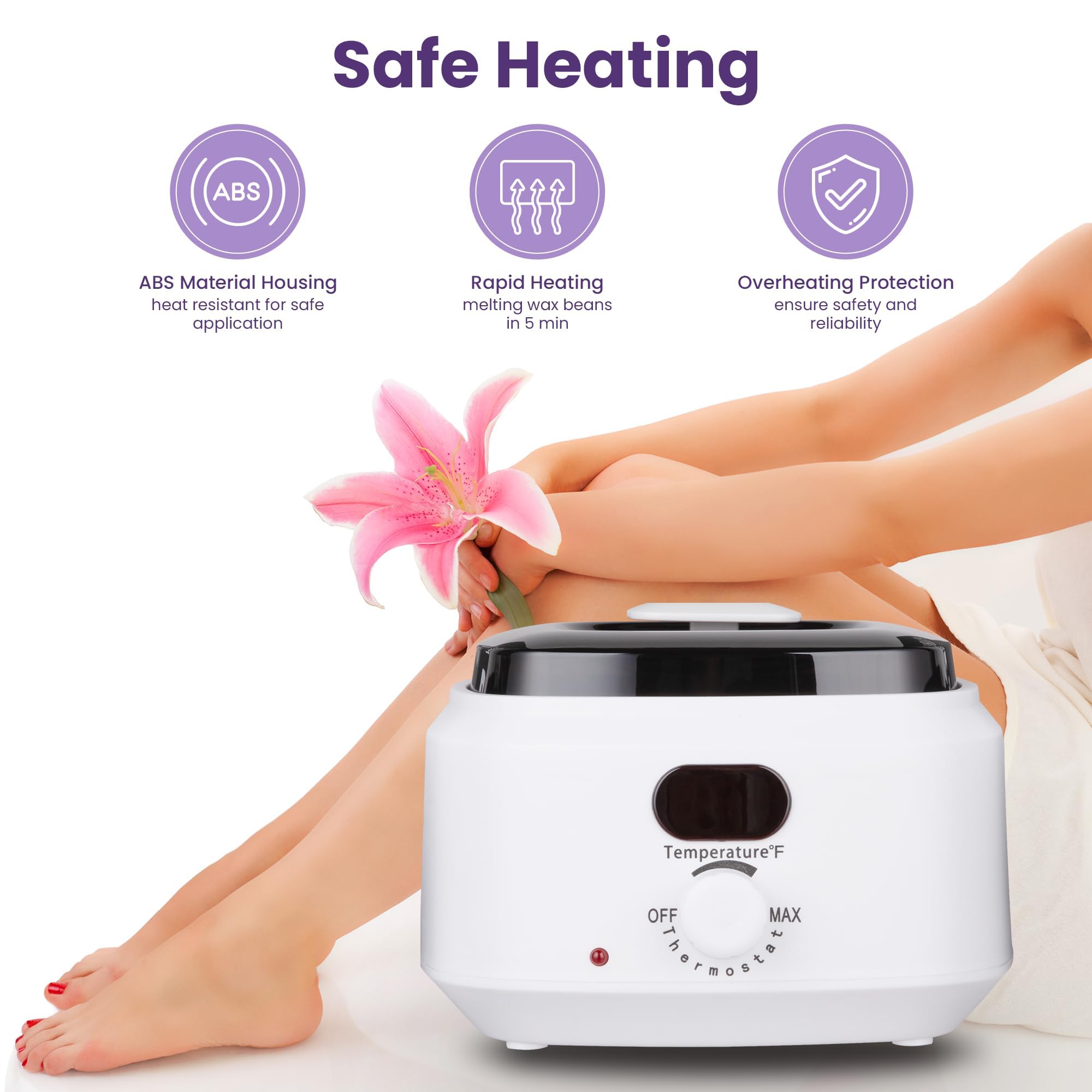 Pre- and post-care liquids support gentle maintenance after waxing.