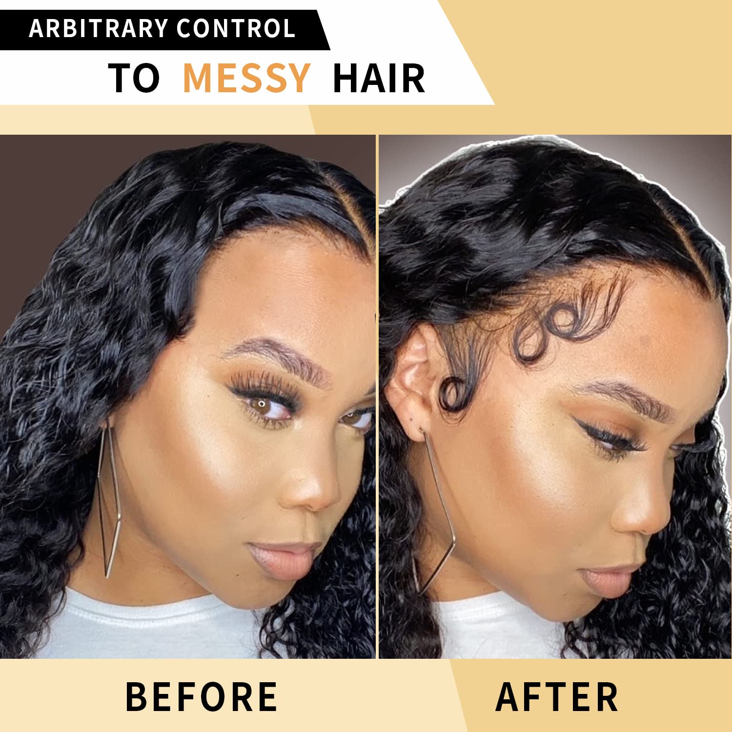 SUOFEIYA edge control on a sleek ponytail for polish