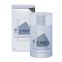 Super Million Hair SMH fibers dark brown bottle for seamless color match.