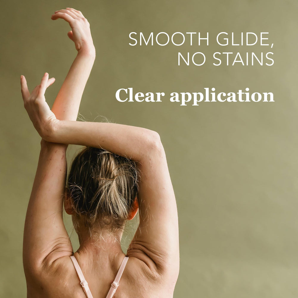 Applying Underarmed deodorant for comfortable underarm protection.