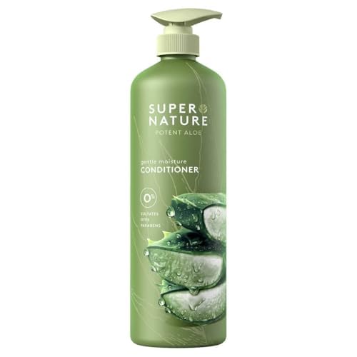 Super Nature Potent Aloe Gentle Moisture Conditioner bottle for daily conditioning.