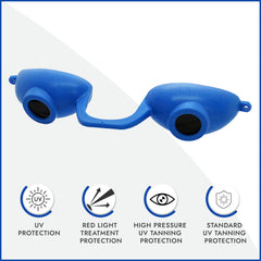 EVO FLEX red-light therapy eye protection guards eyes during sessions.