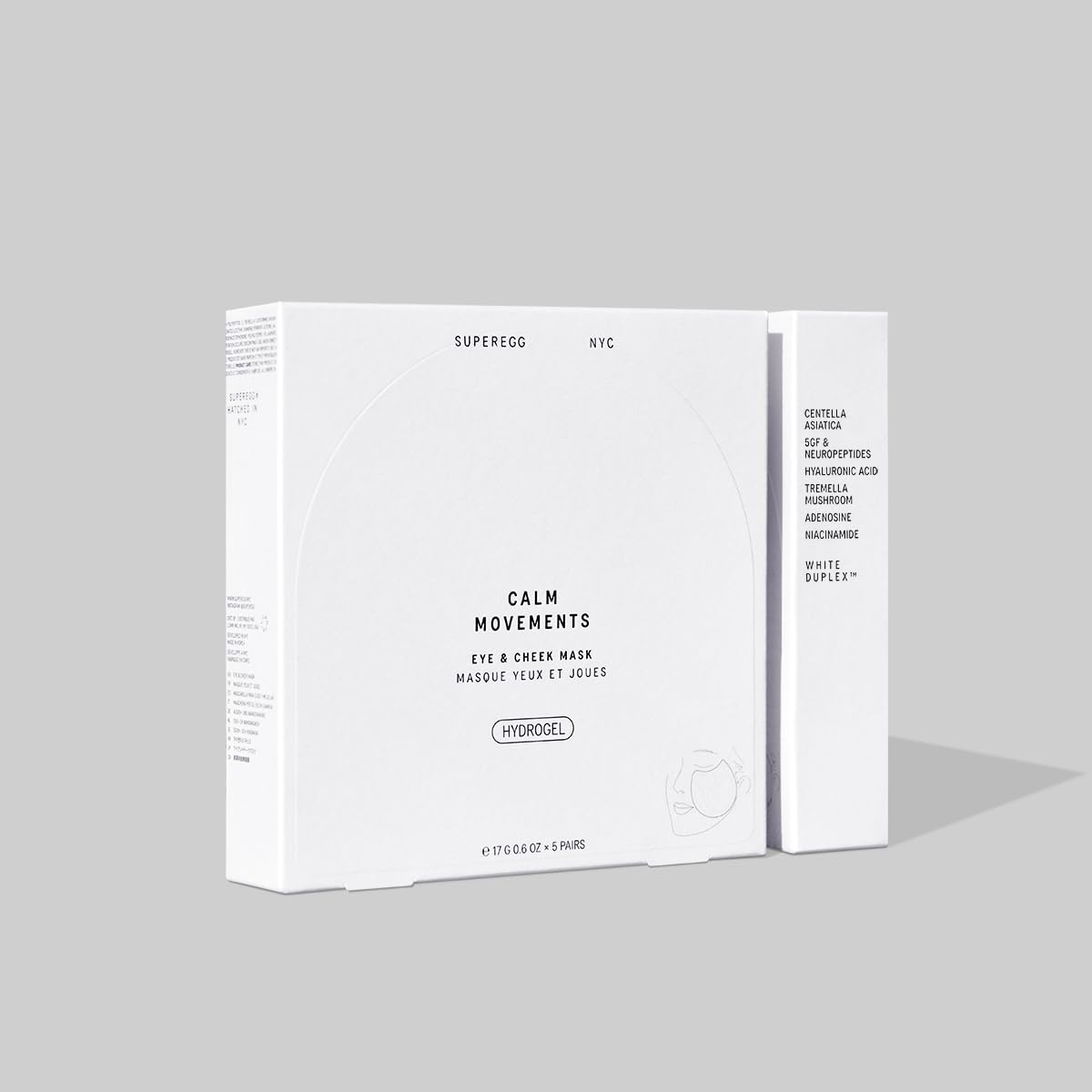SUPEREGG roomier design covers both eye and cheek for easy, comfortable wear.