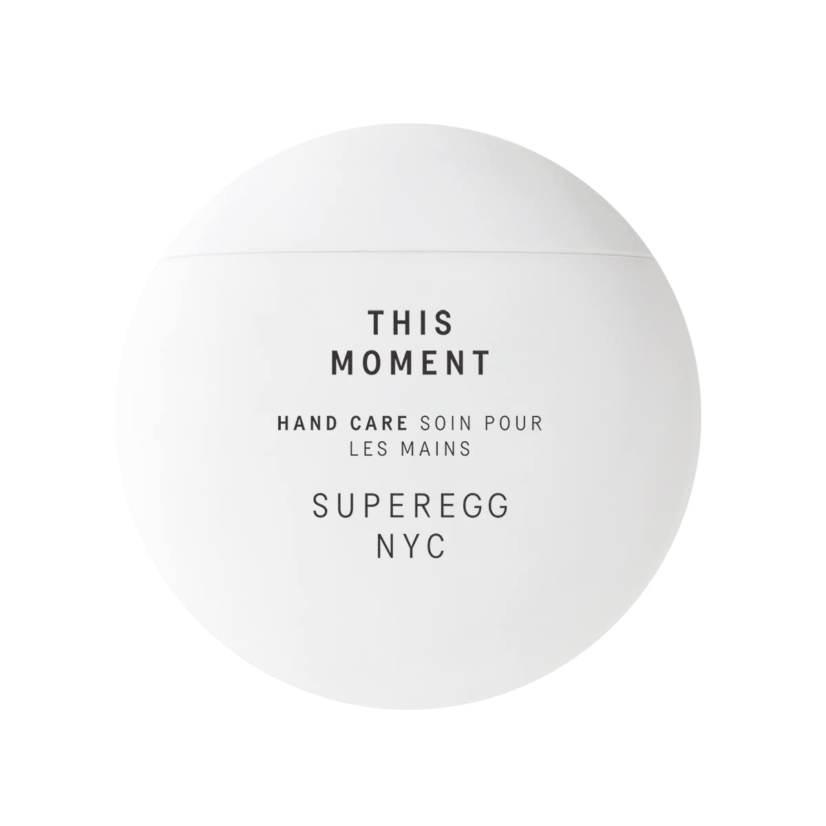 SUPEREGG This Moment Hand Care bottle front view for smooth hands