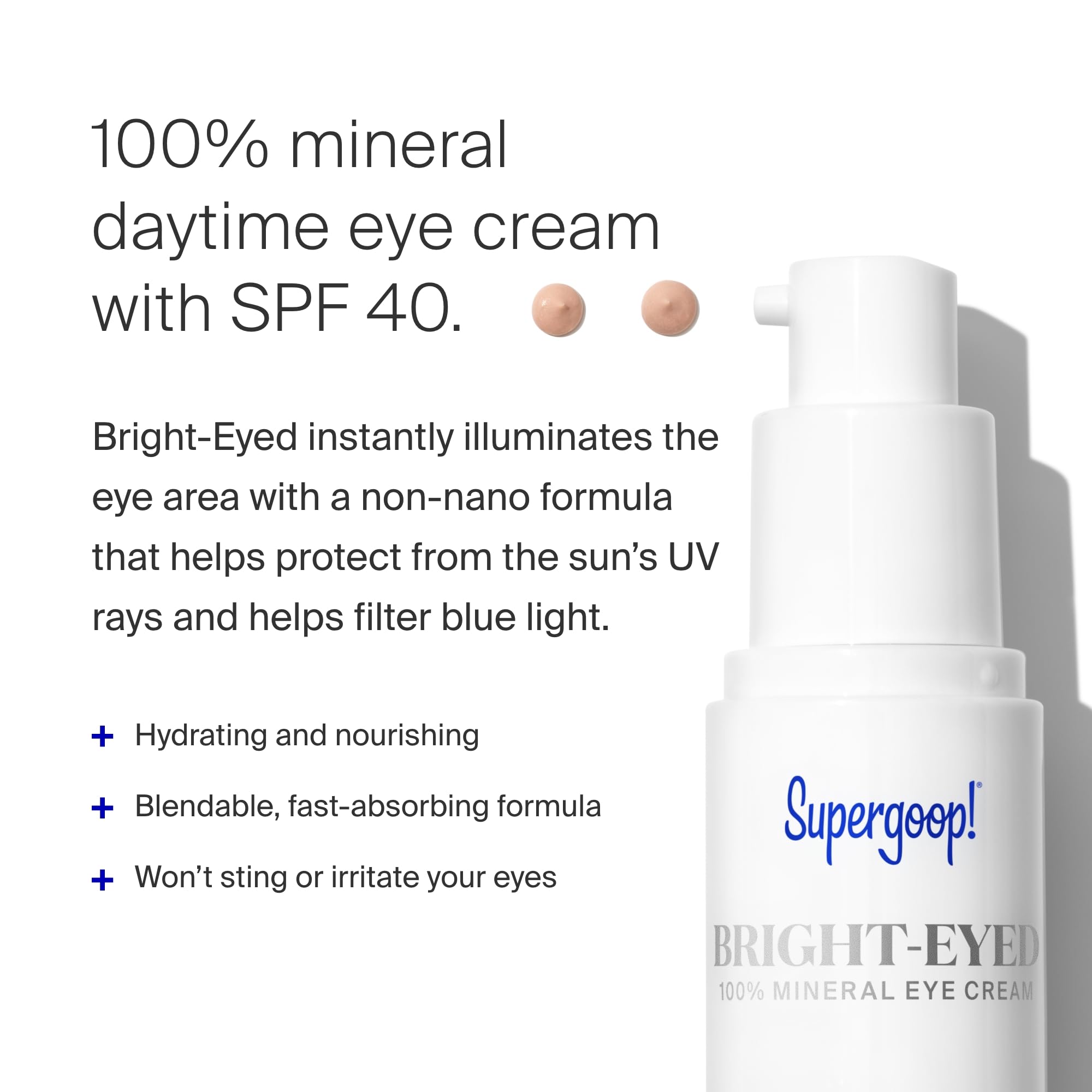 Packaging highlights SPF and blue light filtration for daytime protection
