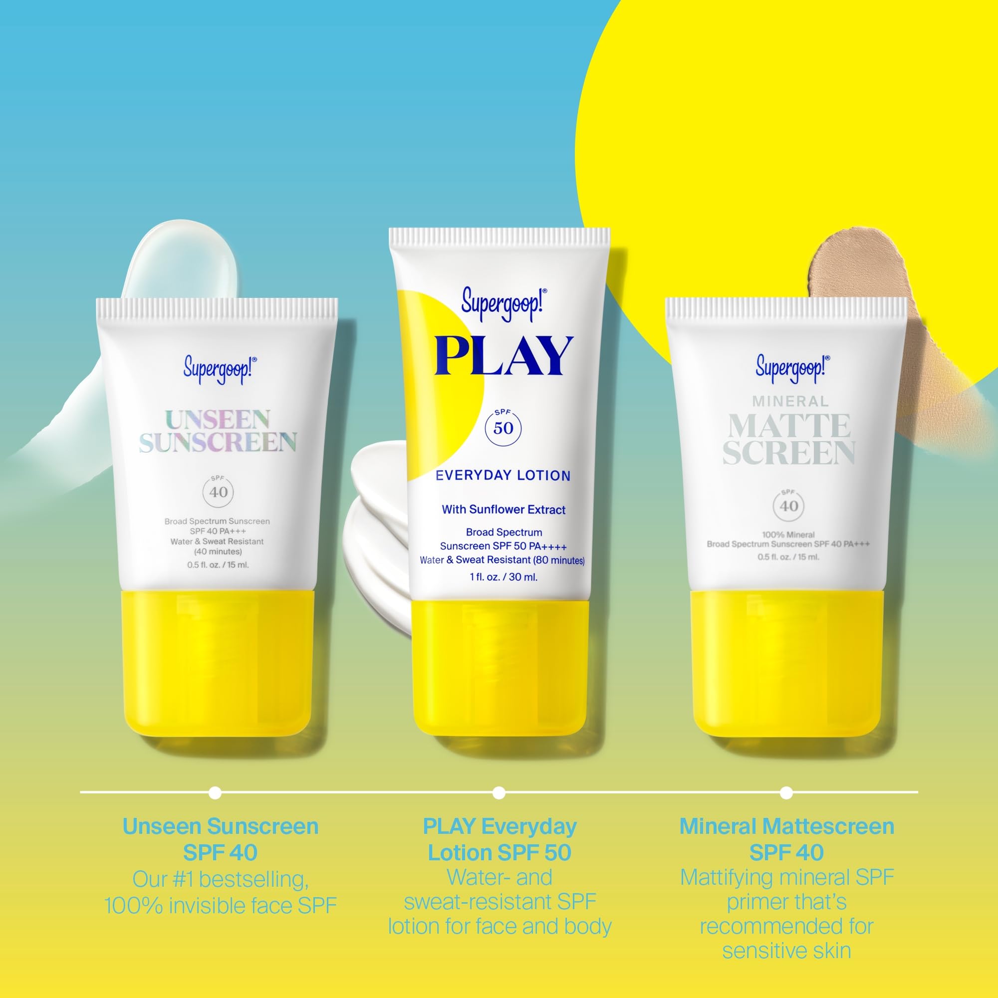 Packaged kit display showing versatile sun protection options for daily activities.